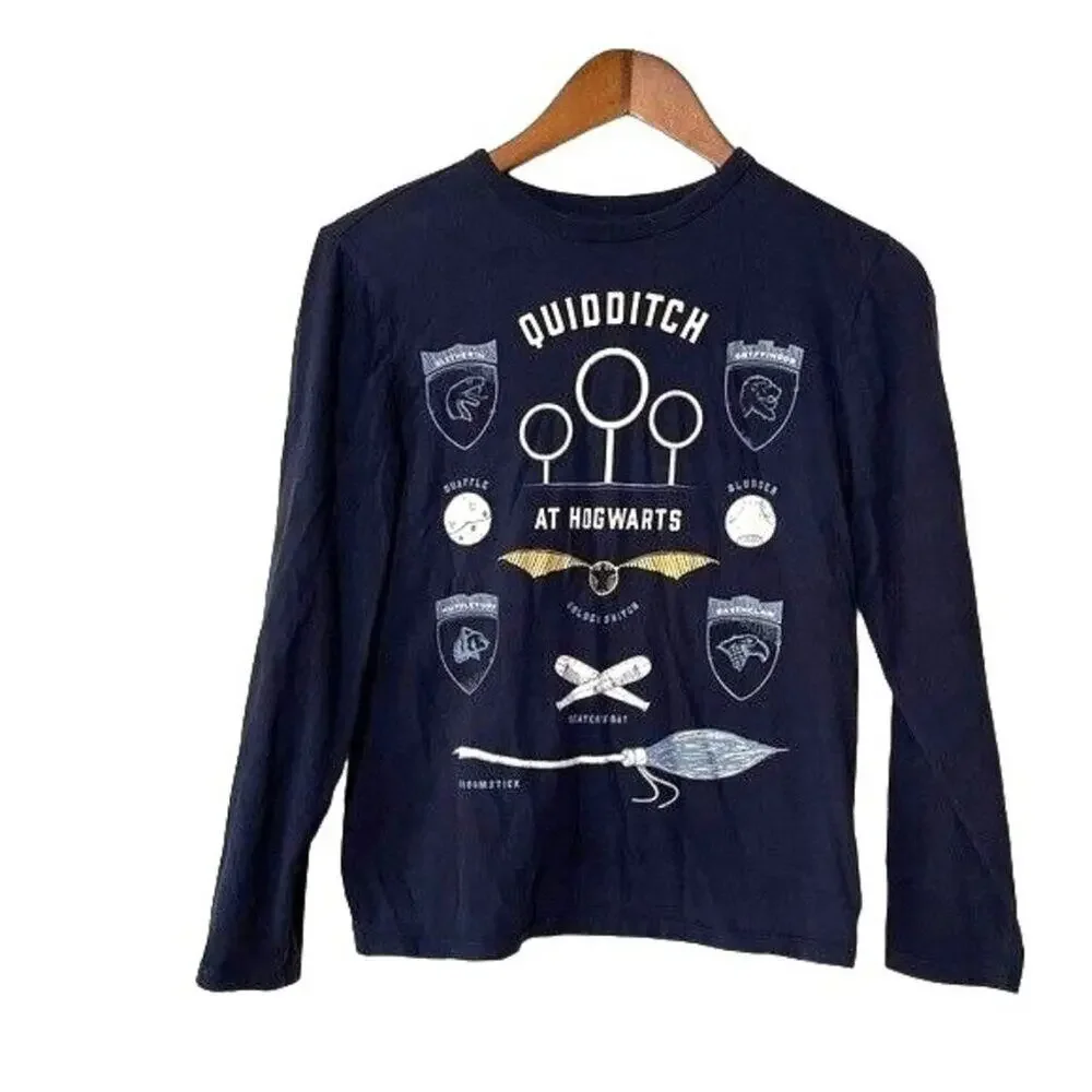 Gap Hogwarts Quidditch Long Sleeve Tee Harry Potter XL Cotton